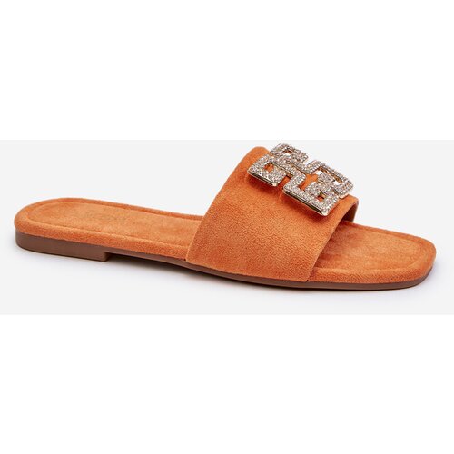 Boto Women's Flat Sandals with Orange Decoration Inaile Cene