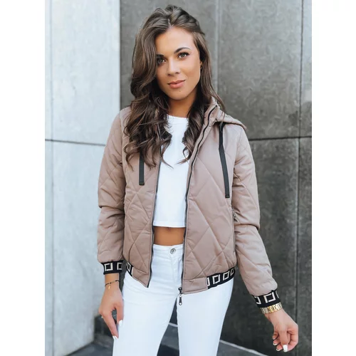 DStreet Quilted women's bomber HEKATE beige