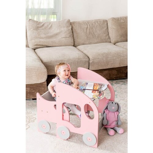 ToddlerInFamily MONTESSORI MIZICA S STOL�KOM (ROZA/SIVA) Cene