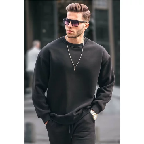 Madmext Sweatshirt - Black - Oversize
