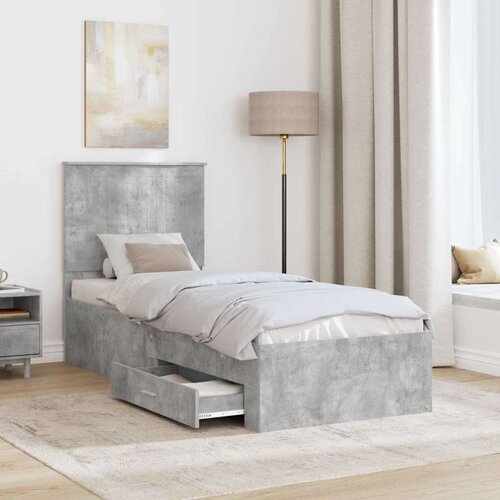  Okvir za krevet Betonski sivi i srebrna 75 x 190 cm Slike