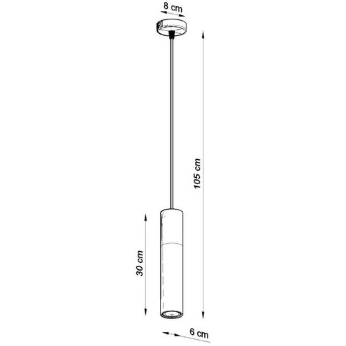  Sollux SL.0650 - Luster na sajli BORGIO 1xGU10/40W/230V beton/metal crna Slike