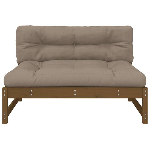  Srednja sofa boja meda 120x80 cm od masivne borovine Smeđa Slike