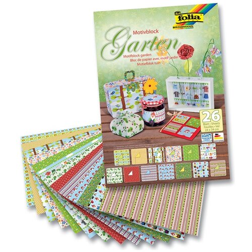  Dekorativni papir Folia Garden 24 x 34 / 26 listova (Papir za) Cijene