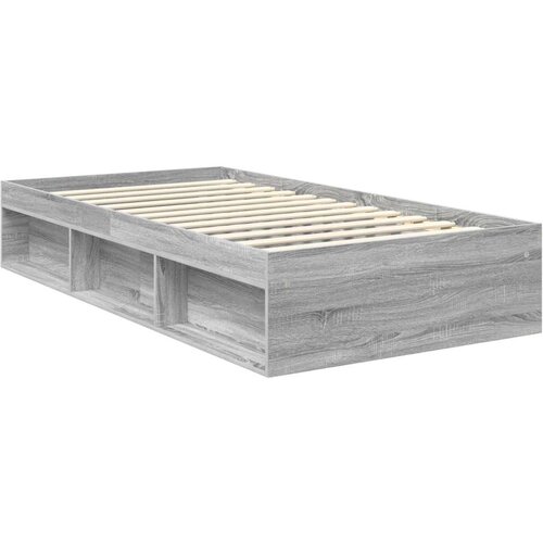  Okvir za krevet s uzglavljem Siva Sonoma 100 x 200 cm Slike