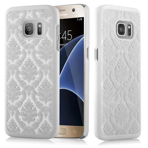 Cadorabo Case, združljiv s Samsungom v beli barvi - trdi za&scaron;čitni pokrov v Flower Paisley Henna Design proti praskam in udarcem, (20563311) Cene