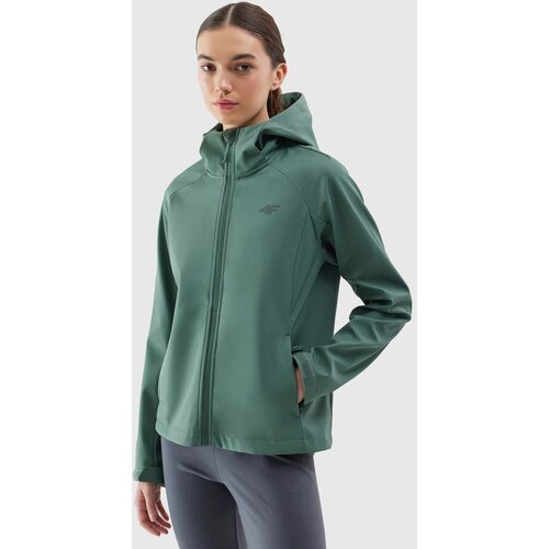 4f Women's windproof softshell jacket 5000 membrane - green Cene