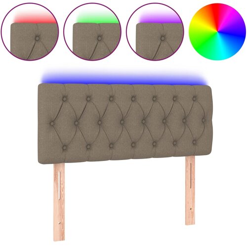 Maison Chic led posteljno vzglavje - vzglavna omarica - nočna omarica taupe 100x7x78/88 cm blago, (21706214) Slike