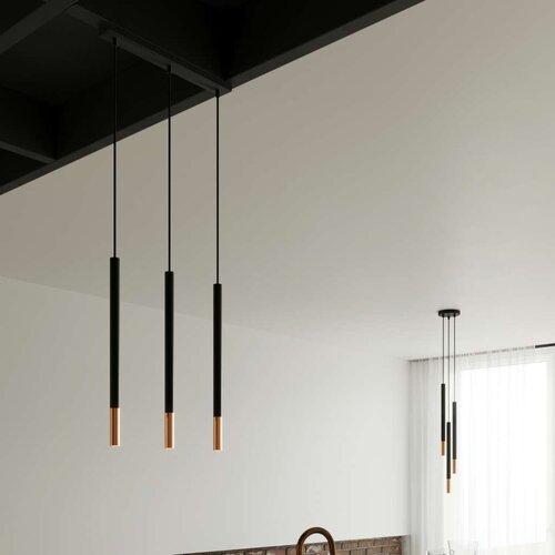  Sollux SL.0888 - Luster na sajli MOSAIC 1xG9/12W/230V crna/bakar Slike