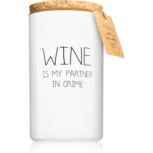 My Flame Fresh Cotton Wine Is My Partner In Crime dišeča sveča 7x12 cm Cene