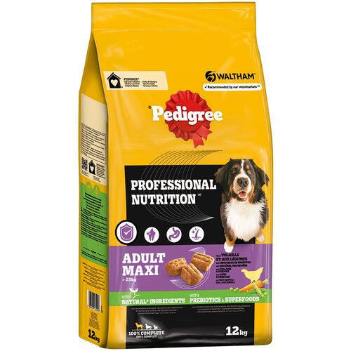 Pedigree 20 % popusta na Professional Nutrition suho pasjo hrano 12 kg! - Adult Maxi >25 kg s perutnino in zelenjavo Cene