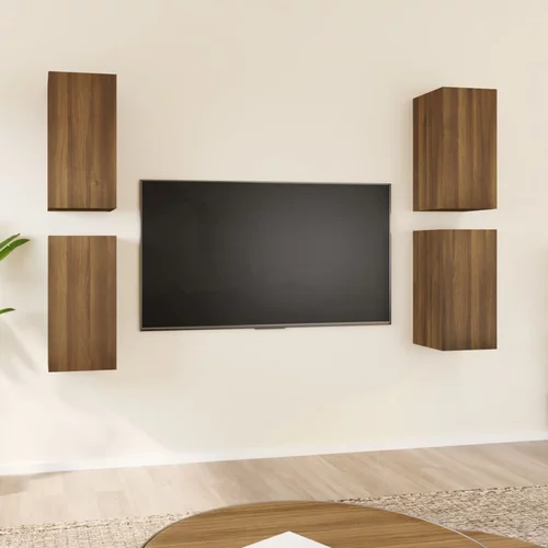 TV ormarići 4 kom boja smeđeg hrasta 30,5 x 30 x 60 cm drveni