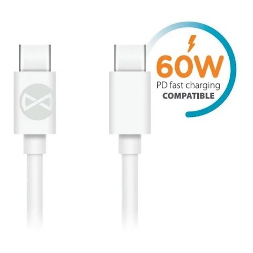 Forever cable USB-C - USB-C 1.0 m 60W white Cijene