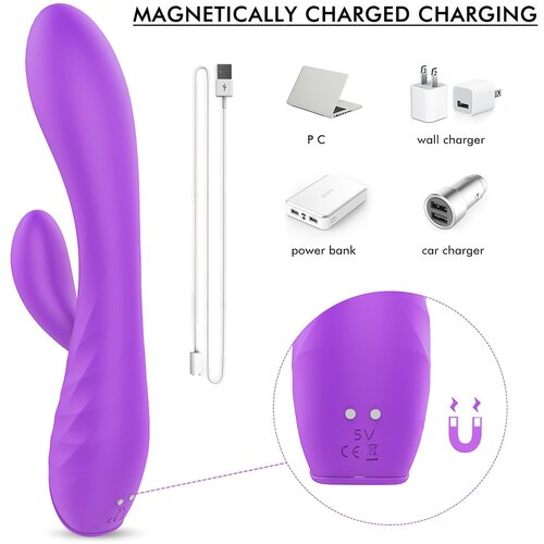 Sex HD Muses - Vodoodporni ogrevani vibrator z možnostjo polnjenja (vijolična) Slike