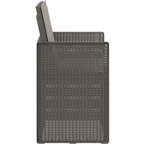  Vrtne stolice za blagovanje 2 pcs Svjetlosiva PP Slike