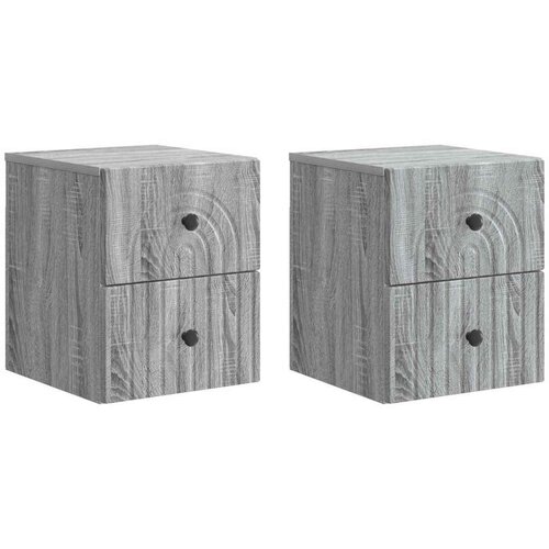  Stenski nočni omarici 2 pcs Siva Sonoma 33 x 34,5 x 40 cm, (5000209817) Cene