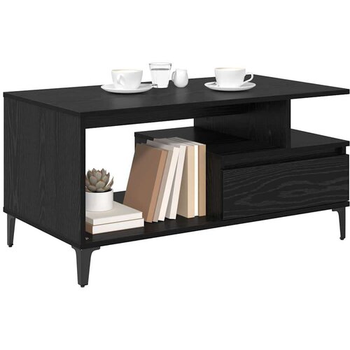 VidaXL Kava Stol Crni hrast 90 x 49 x 45 cm Konstruirano drvo Slike