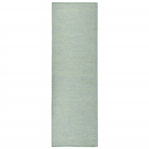 vidaXL zunanja preproga ploščato tkanje 80x250 cm turkizna Cene