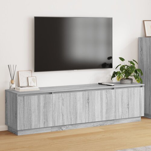 vidaXL TV omarica z LED Siva Sonoma 180x38x49 cm Inženirski les Cene