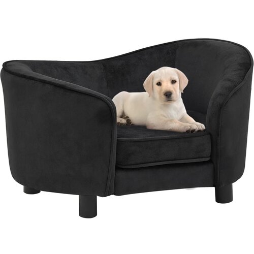 VidaXL Sofa za pse crna 69 x 49 x 40 cm pli&amp;scaron;ana Slike