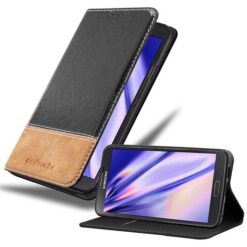 Cadorabo Case, združljiv s Samsungom v črno rjavi barvi - za&amp;scaron;čitni pokrov z magnetnim zapiranjem, stoječo funkcijo in režo za kartico, (20587342) Slike