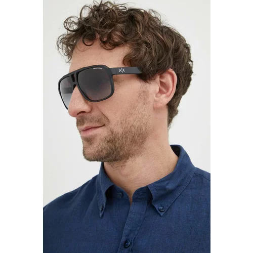 Armani_Exchange Sončna očala moška, črna barva, 0AX4104S