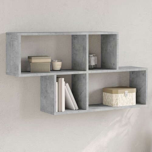  The Living Store Stenska polica betonsko siva 100x20x53 cm inženirski les - Stenska Polica, (21554452) Cene