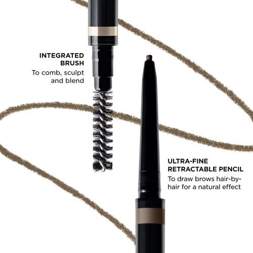 Clarins Wonder Define Eyebrow Pencil svinčnik za obrvi s čopičem odtenek 02 cool brown 0.06 g Slike