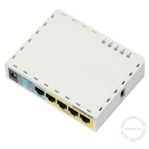 MikroTik 750UP, 5xLAN/WAN 10/100Mbps/VPN/Firewall/kućište i adapter ruter Slike