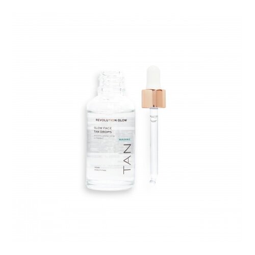 Revolution kapljice za samoporjavitev obraza - Glow Buildable Face Tanning Drops With Illuminating Hyaluronic Cene