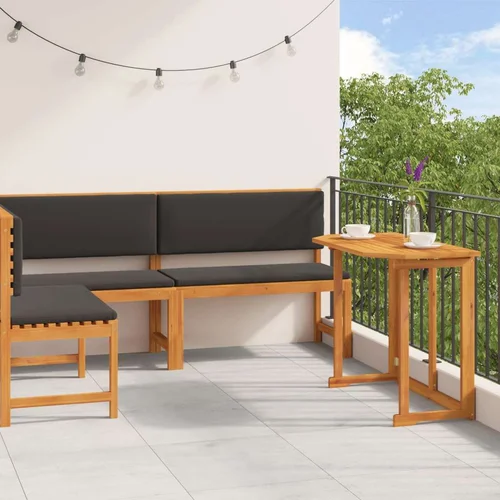  3-delni vrtni bistro set s blazinami iz trdega akacijevega lesa, (22015563)