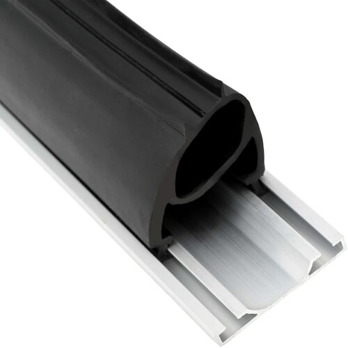  Brtva za garažna vrata Crna 41 x 33 mm 3,5 m PVC Slike