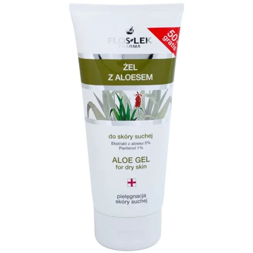 FlosLek Pharma Dry Skin Aloe Vera regeneracijski gel za obraz in dekolte 200 ml