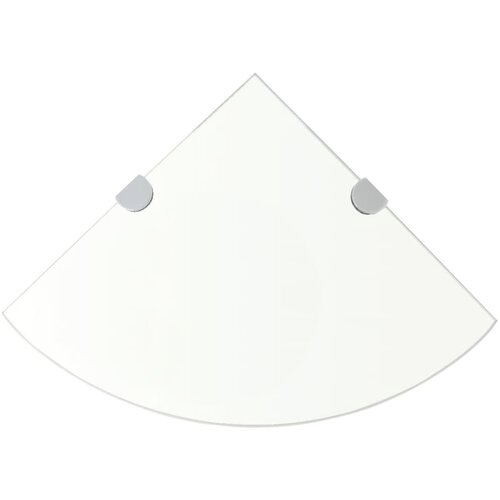 VidaXL Kotne police s kromiranimi nosilci steklo 35x35 cm, (20621271) Slike