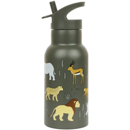 A Little Lovely Company nerjavni bidon za pijačo, 350 ml – živali iz savane Cene