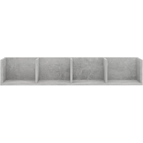  Zidna polica za CD-ove boja betona 100 x 18 x 18 cm drvena Slike