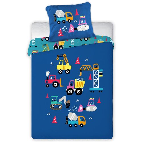 Faro posteljnina 2-delna Cuddles gradbeni park blue Cene