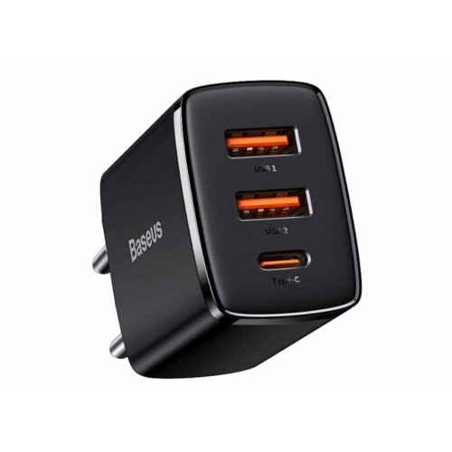 Baseus Compact Brzi Punjač 2U+C/30W/CRNI Cene