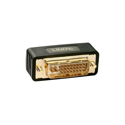 Lindy 41099 DVI adapter [1x mo&amp;scaron;ki konektor DVI\, 24 + 5 polov - 1x ženski konektor DVI\, 24 + 5 polov] črna, (20429865) Slike