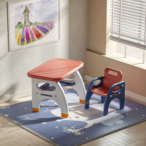 Feelkids Komplet: sto + stolica za decu Teget / crvena Cene
