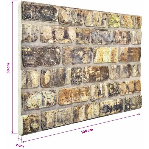  Zidne panele 10 pcs &amp;Scaron;areni 100 x 50 cm EPS pjena Slike