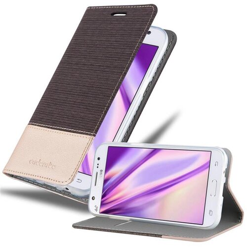 Cadorabo Ohi&scaron;je, združljiv s Samsungom v antracitnem zlatu - za&scaron;čitni pokrov z magnetnim zapiranjem, stoječo funkcijo in režo za kartico, (20569962) Cene