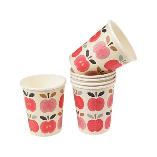 REX International dotcomgiftshop - pakovanje od 8 papirnih čaša - vintage apple Cene