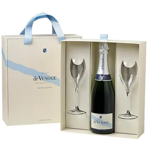 De_venoge DE VENOGE champagne Cordon Bleu Brut GB + 2 kozarca