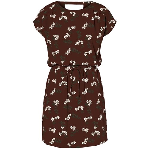 Vero Moda Obleka &amp;#039;Sasha Bali&amp;#039; rjava / temno zelena / bela Slike
