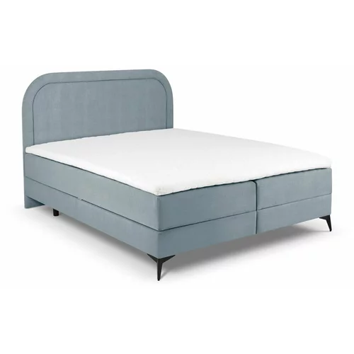 Cosmopolitan Design Svjetloplavi boxspring krevet s prostorom za pohranu 160x200 cm Eclipse -