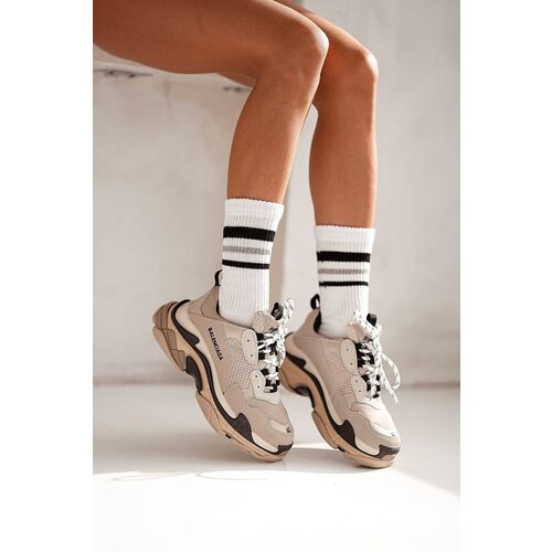 Milena Striped Women&amp;#039;s Socks Non-Pressing White Slike