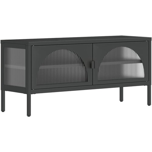 VidaXL TV omarica črna 105x35x50 cm steklo in jeklo, (20730822) Slike