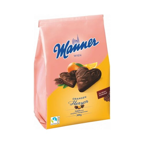 Manner Vafljeva srca - Pomarančna krema Slike