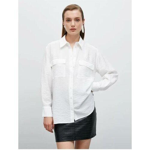 Koton 4WAK60003EW Women's Cotton Shirt WHITE Slike